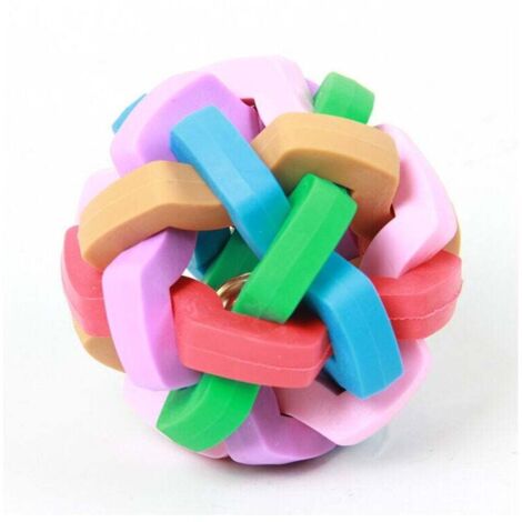 Jouet pour chien et chiot coloré et doux avec clochette à l\'intérieur, jouet interactif pour animaux de compagnie, grand