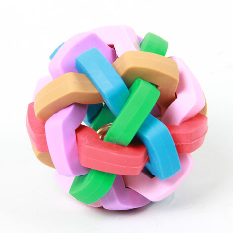 Jouet pour chien et chiot coloré et doux avec clochette à l'intérieur, jouet interactif pour animaux de compagnie, grand
