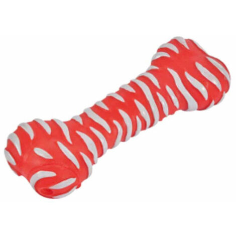 Jouet pour Chien "Forme Os" 18cm Rouge