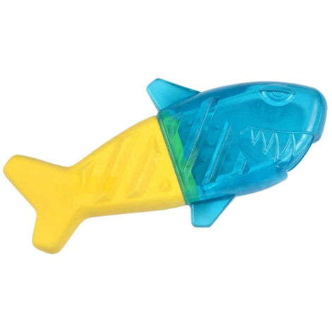 Jouet pour Chien Givré "Requin" 18cm Bleu & Jaune