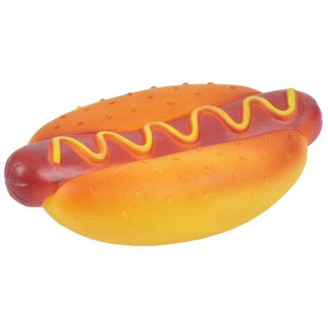 Jouet pour Chien "Hot Dog" 15cm Orange