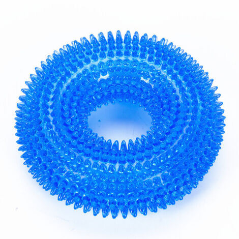 Jouet pour Chien, Jouets à Mâcher pour Chiens, Jouets à couinement pour Chiens, Jouet Interactif en Latex, Résistant et Durable pour Chiens de Moyenne et Grande Taill Bleu