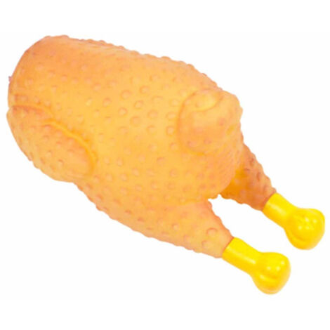 Jouet pour Chien "Poulet Rôti" 14cm Écru