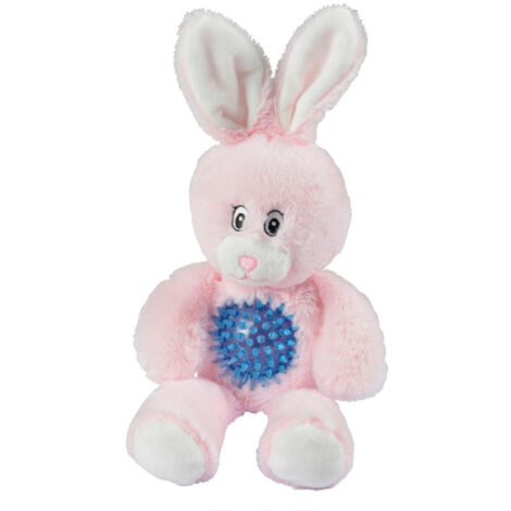 Jouet pour Chien Sonore "Pitchou le Lapin" 27cm Rose