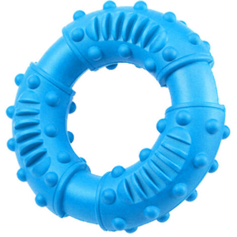 Jouet pour chien ultra-résistant pour les gros macheurs - jouet pour chien pratiquement indestructible en caoutchouc naturel(bleu)