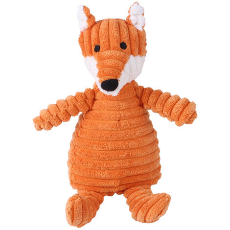 Jouet pour Chien,Jouet pour Chien en Forme De Renard,Jouets Couinants pour Chien,Jouets à MâCher en Velours CôTelé,Utilisé pour Les Chiens pour Nettoyer Leurs Dents Et Se DéBarrasser De L'Ennui Enviro