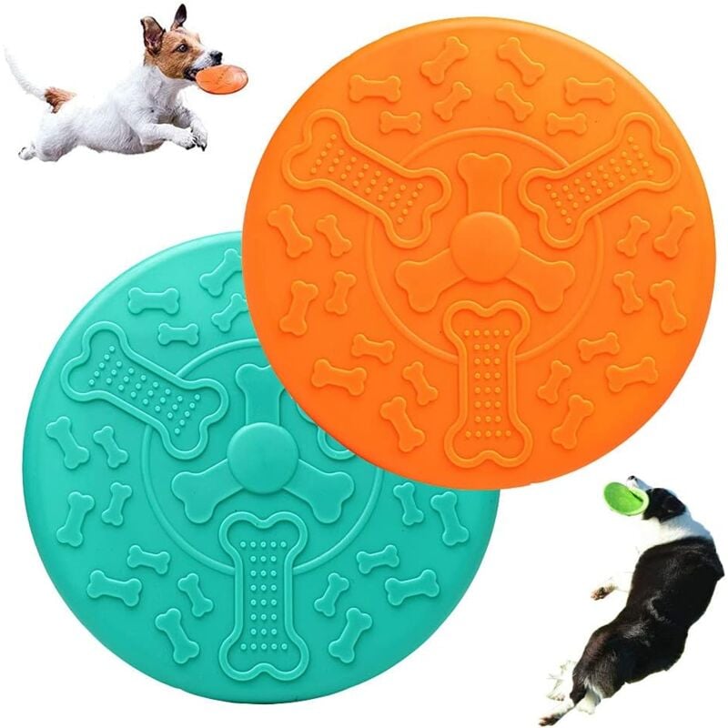 Bluedeer - Jouet pour Chiens Frisbee,2 Disque Chien,Frisbee pour Chien,Frisbee Jouet Chien,Utilisé pour Les Activités de Plein Air des Grands