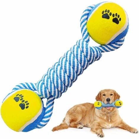 Jouet pour chiot boule de corde, bleu-Fei Yu
