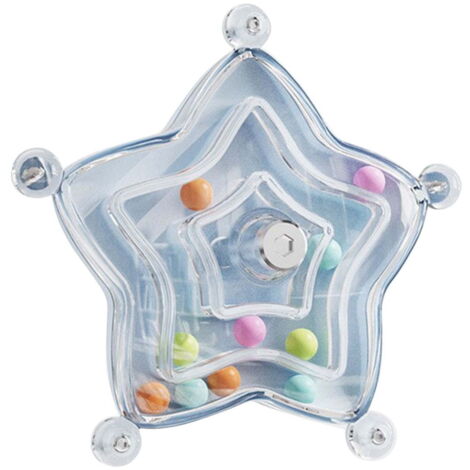 Jouet pour oiseaux fourrageurs avec labyrinthe rotatif et perles colorées, accessoire de cage interactif anti-ennui, adapté aux oiseaux -bleu
