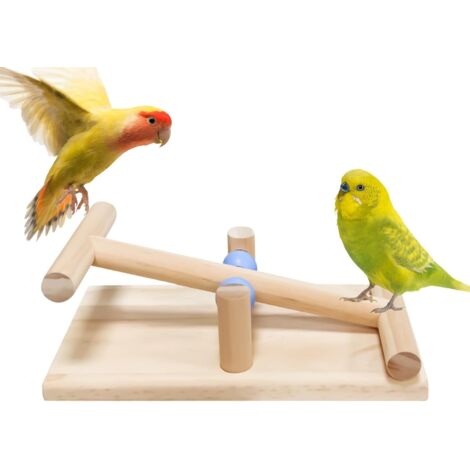 Jouet pour perroquet, balançoire en bois, jeu d'équilibre