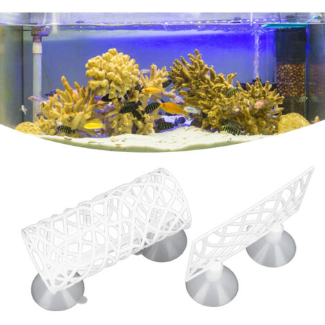 Jouet pour Poisson Combattant Tunnel avec Petits Trous Décoration d'Aquarium Accessoire Blanc-AUTRES