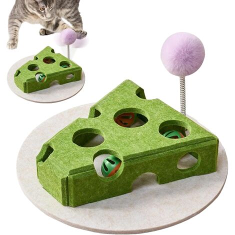 Jouet puzzle pour chat - Design fromage - Distributeur automatique de