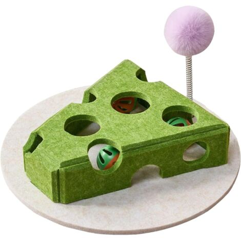 Jouet Puzzle pour Chat - Distributeur Interactif Design Fromage pour Chat -