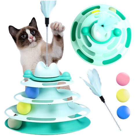 Jouet rotatif pour chat - vert