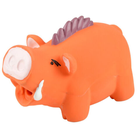 Jouet Sonore en Latex "Sanglier" 16cm Orange