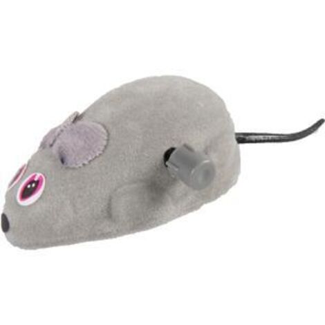 Jouet souris Xavier 10.5 cm grise pour chat - Flamingo