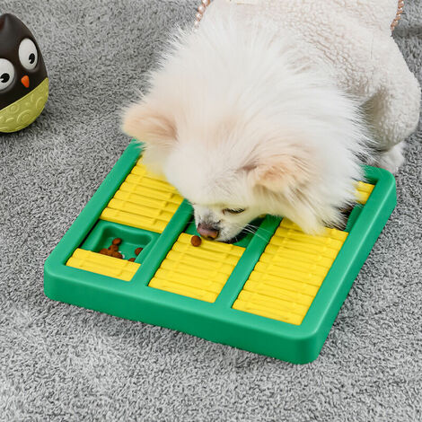 Jouets à couinement Jouets pour Chiens intelligents Puzzle pour Chien Mangeoire de Jeux de Dressage de Chien avec Puzzle Intelligent antidérapant, Jouets interactifs améliorant Le Bol de Puzzle de QI