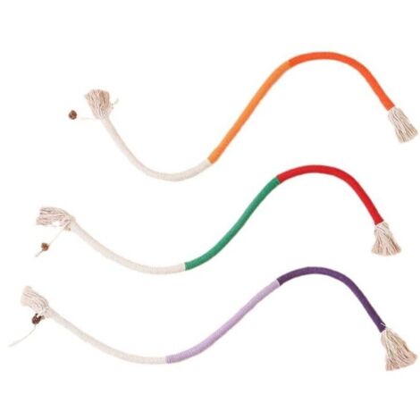 Jouets à mâcher pour chat, 3 pièces, avec herbe à chat naturelle rechargeable, jouet de nettoyage des dents sûr pour chatons d'intérieur, 27,5 pouces