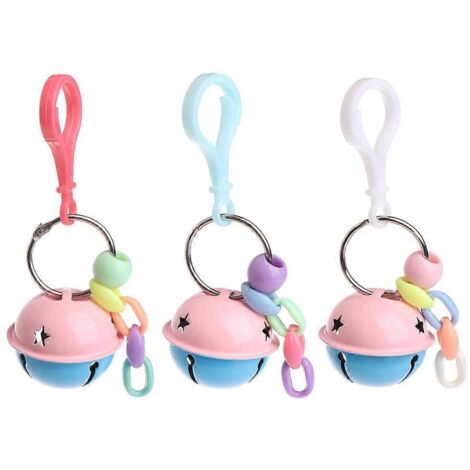 Jouets à mâcher pour perroquets, clochettes métalliques colorées à bascule, pour petits et moyens pinsons et canaris