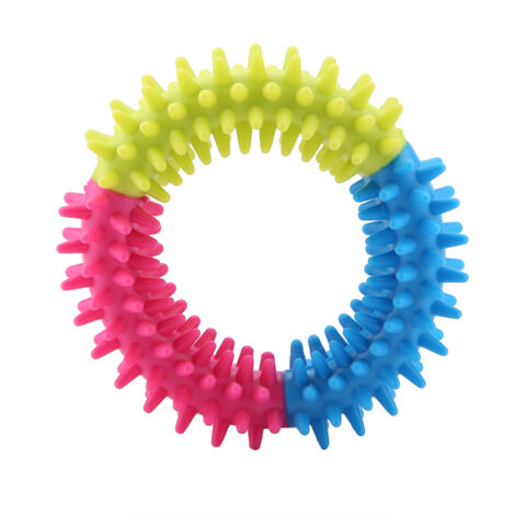 Jouets à mcher en forme d'anneau mignon jouets de nettoyage des dents pour animaux de compagnie chiens chiot