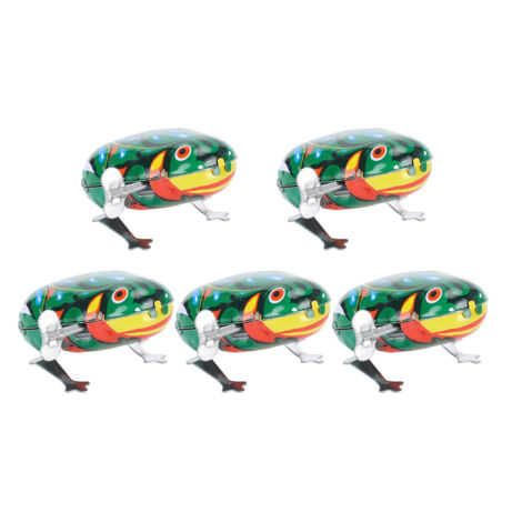 Jouets à Remonter, Grenouilles Sauteuses Grenouilles Sauteuses en Métal Vert Jouets à Remonter 5 Pièces Grenouilles à Ressort Mécanique Jouet Grenouilles Hoppity pour Accessoires