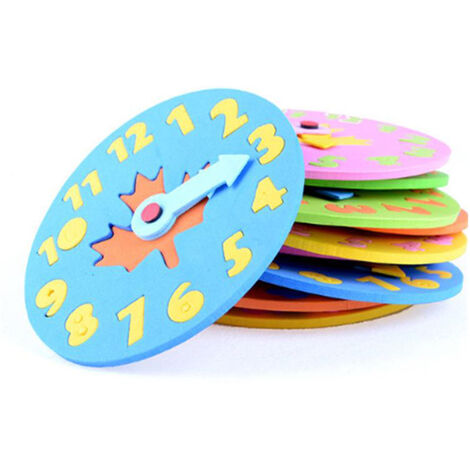 Jouets de bricolage pour enfants de 3 à 6 ans, 1 pièce, horloge EVA, apprentissage, jouets éducatifs, assemblage gratuit, Puzzle amusant, cadeaux pour enfants