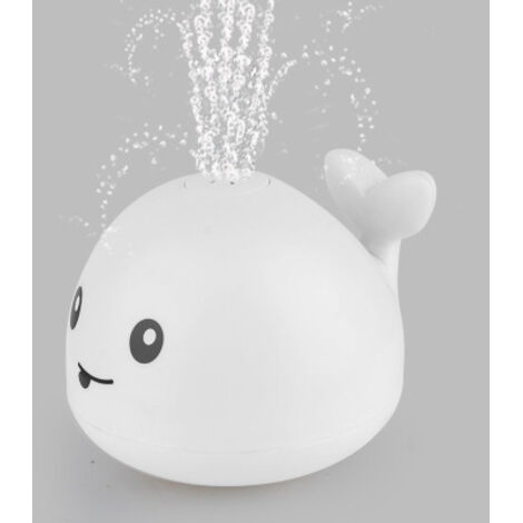 Jouets de fête prénatale et de piscine, garçons et filles Jouets de fête prénatale Jet Whale avec LED (Blanc) 1pc
