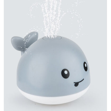 Jouets de fête prénatale et de piscine, garçons et filles Jouets de fête prénatale Jet Whale avec LED (Gris) 1pc
