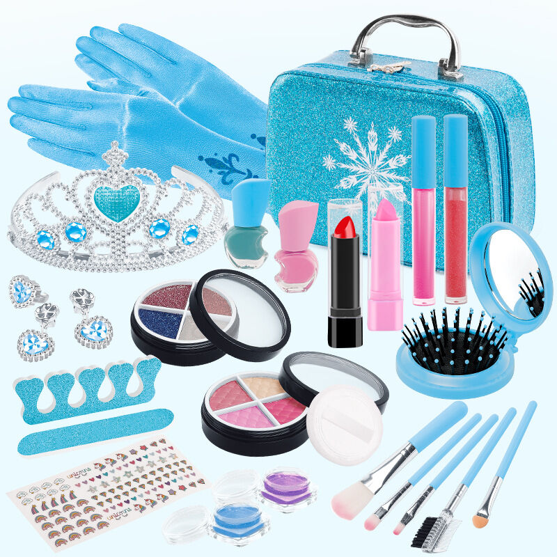 Jouets de maquillage pour filles, sacs à glace et à neige, maquillage et habillage et valises de maquillage de princesse