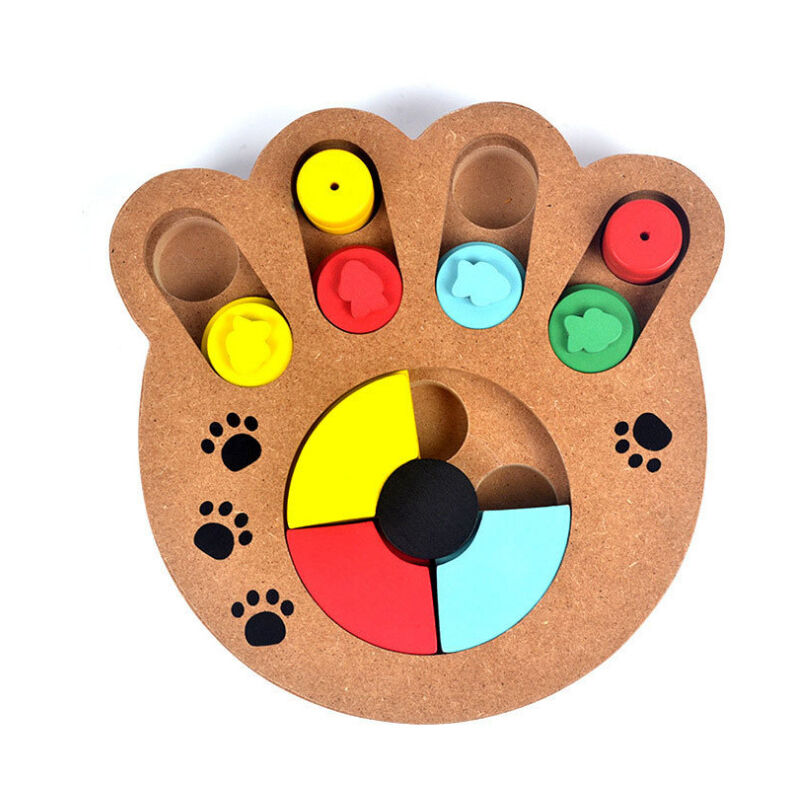 Fei Yu - Jouets éducatifs en bois en forme de patte pour chien et chat, en forme de nourriture naturelle, pour l'entraînement du qi