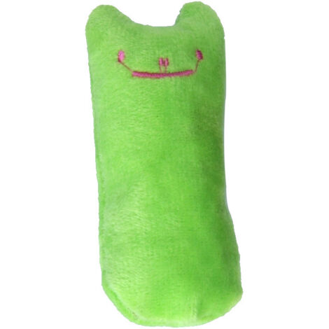 Jouets en peluche à l'herbe à chat, lot de 3 jouets à l'herbe à chat, oreiller créatif pour chat à gratter, tampon à l'herbe à chat, mastication et nettoyage des dents(vert)