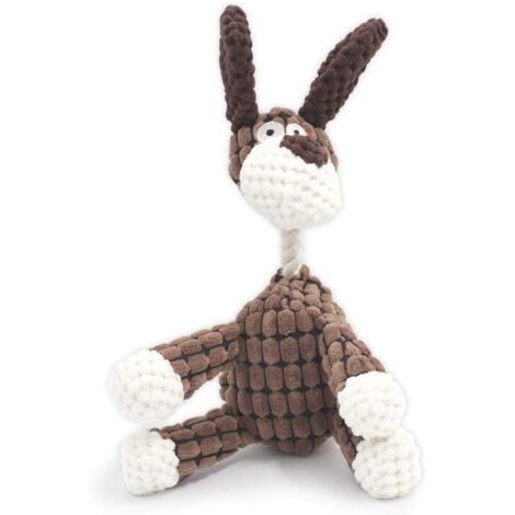 Jouets en peluche Squeaky pour chiens, marron-Fei Yu