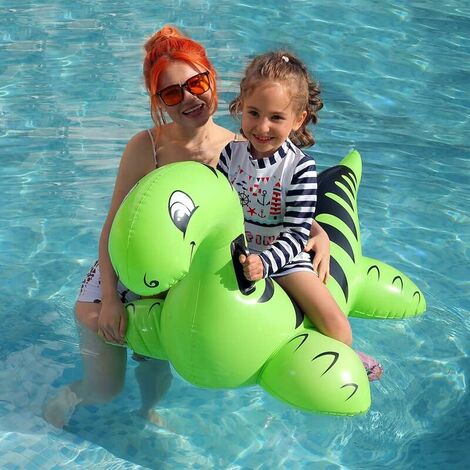 Jouets Gonflables de Piscine Flottante Dinosaure Ride Piscine Gonflable Plage Flottant été Eau Amusant Radeau Flottant Adapté pour Les Enfants et Les Adultes