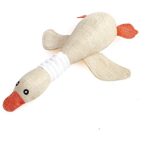 Jouets indestructibles pour chiens de petite race et mâcheurs agressifs, avec oies couineuses - Beige