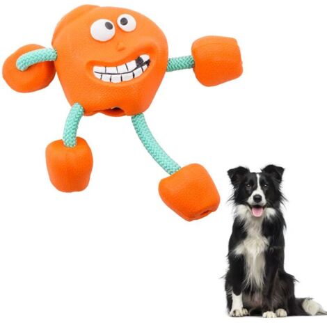 Jouets molaires pour animaux de compagnie, jouets à billes en caoutchouc, molaires vocales, résistants aux morsures et aux fuites, soulagent l'ennui, jouets de dressage pour chiens