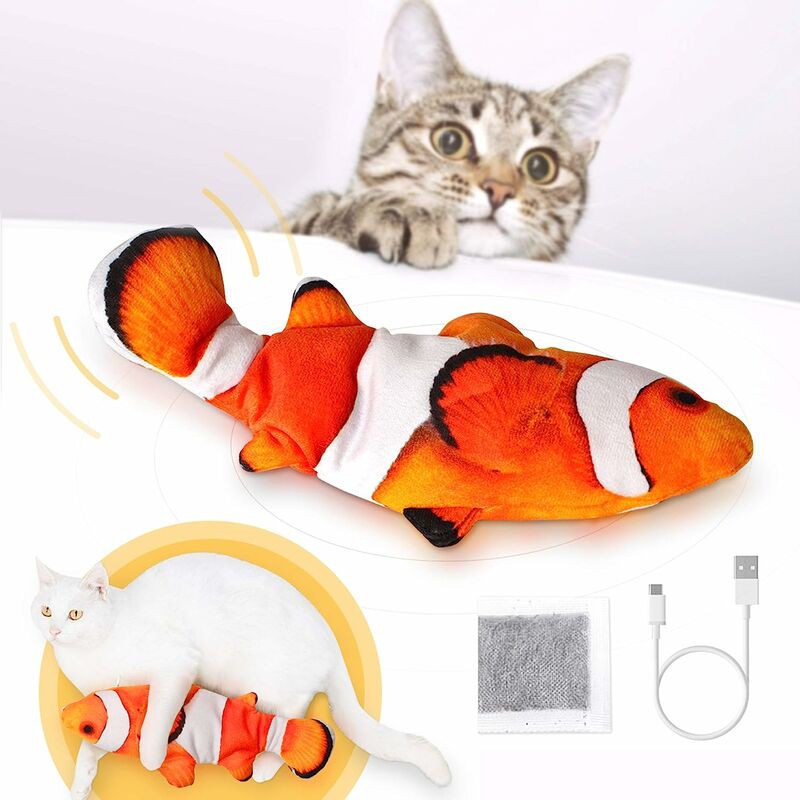 Jouets Pour Chat Jouets Electriques Realistes D Herbe A Chat De Poisson Jouets Interactifs En Peluche Pour Chat Jouet De Kicker Pour Chats Chaton Chaton Cc 1693