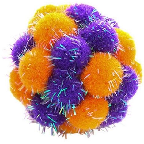Jouets pour chats colorés, balles en peluche artisanales pour chat d'intérieur - boules de jeu douces et légères, parfaites pour stimuler l'instinct de chasse, idéales pour félins actifs et câlins.