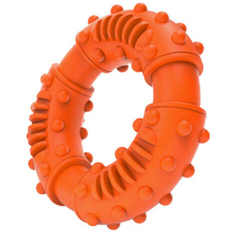 Jouets pour chien en caoutchouc naturel renouvelable GRS, jouets de dentition interactifs en forme de cercle, résistants aux morsures.