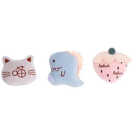 Jouets pour chiens et chats - Jouet en peluche contenant de l'herbe à chat, un chat, une fraise, un dinosaure - Jouet mignon pour animaux de compagnie - Jouets interactifs pour chiens