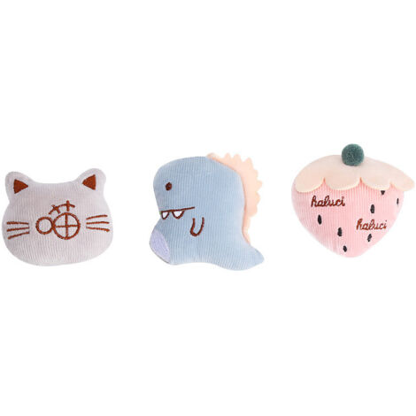 Jouets pour chiens et chats - Jouet en peluche contenant de l'herbe à chat, un chat, une fraise, un dinosaure - Jouet mignon pour animaux de compagnie - Jouets interactifs pour chiens