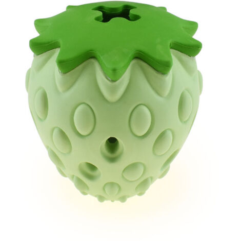 Jouets pour Chiens Indestructible Jouets interactifs durables Peuvent Ajouter de la Nourriture Jouets de Formation en Caoutchouc pour MâCher Nettoyage des Dents Jouer(Pomme verte)