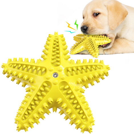 Jouets pour chiens pour mâcheurs agressifs, jouets de brosse à dents de nettoyage de dentition de chien, jouets interactifs durables d'étoile de mer