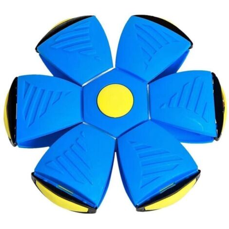Jouets Pour Chiens Soucoupe Volante Ball Pet Magic Deformation Ufo Toy Sports De Plein Air Dog Training Equipment Dog'S Play Flying (Bleu)