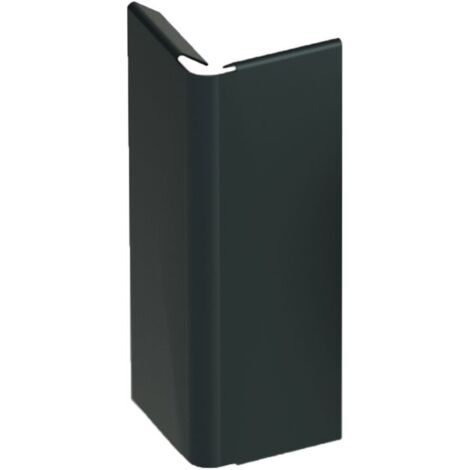 Jouplast – Jonction angle sortant pour profilé clipsable 100 mm – Aluminium laqué anthracite – Résistante aux intempéries et UV – Pose rapide sans outillage