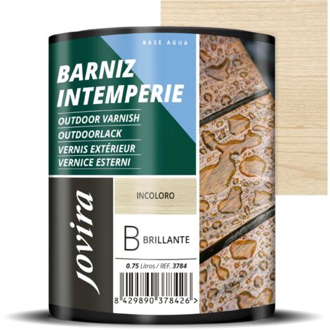JOVIRA PINTURAS - 750 ml - Vernice Esterni All'Acqua. Lucido. Impermeabile per la cura e la decorazione di legni esterni (750 Mililitri, Lucido). D-39