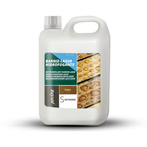 JOVIRA PINTURAS Impregnante legno, (2 Litri, Quercia), Lasur idrorepellente protettivo satinato all'acqua protegge, decora e impreziosisce tutti i tipi di legno.. (2 Litri, Quercia). D-29
