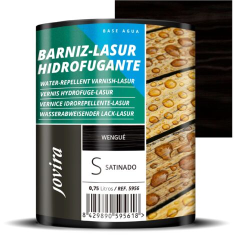 JOVIRA PINTURAS Impregnante legno, (750 ml Wengue), Lasur idrorepellente protettivo satinato all'acqua protegge, decora e impreziosisce tutti i tipi di legno. (750 Millilitri, Wengue) D-12