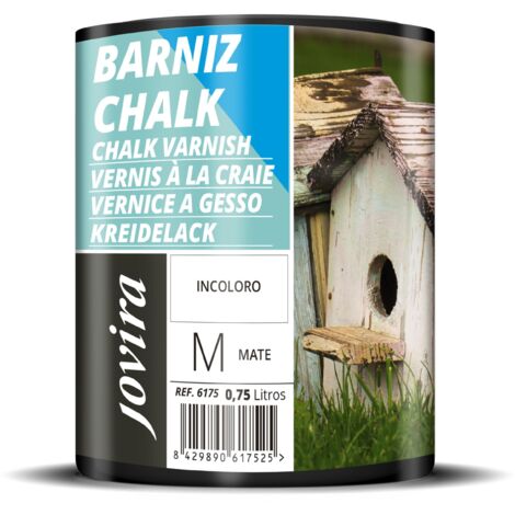 JOVIRA PINTURAS Vernice a Gesso Opaca 750 ml  base d'acqua, (750 Millilitri, Vernice Chalk). F-20