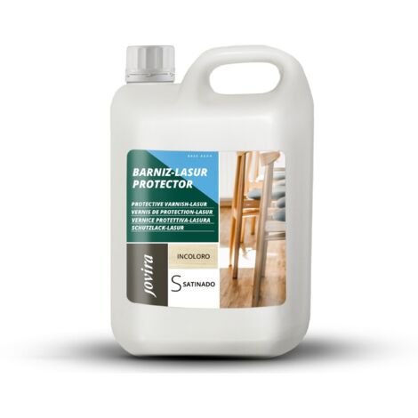 JOVIRA PINTURAS Vernice - Lasur protettiva satinato a base d'acqua. Protegge, decora e impreziosisce tutti i tipi di legno. (2 Litri. Incolore)