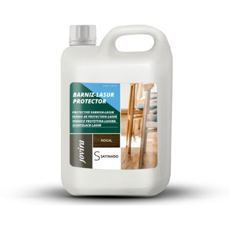 JOVIRA PINTURAS Vernice - Lasur protettiva satinato a base d'acqua. Protegge, decora e impreziosisce tutti i tipi di legno. (2 Litri. Noce). F-03